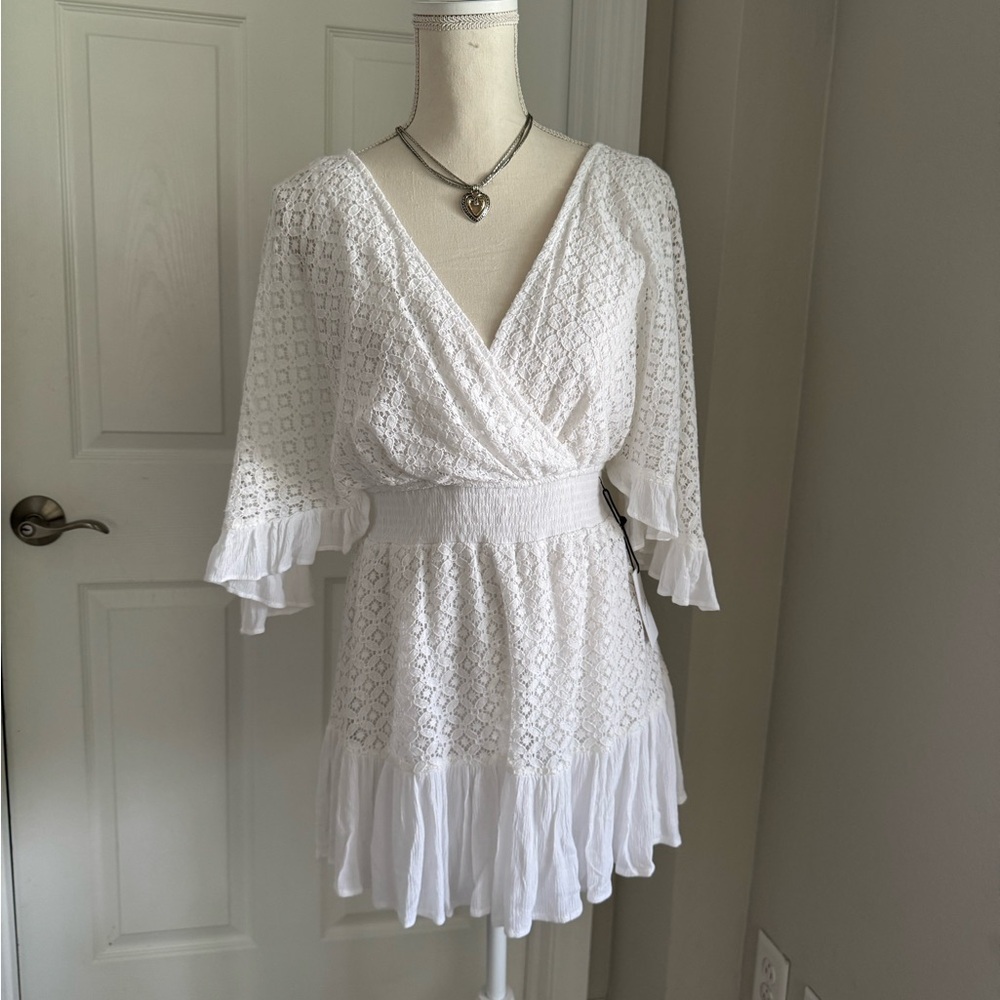 Jasper white lace romper
